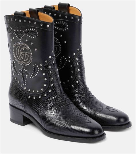 botas largas gucci mujer|gucci cowboy boots.